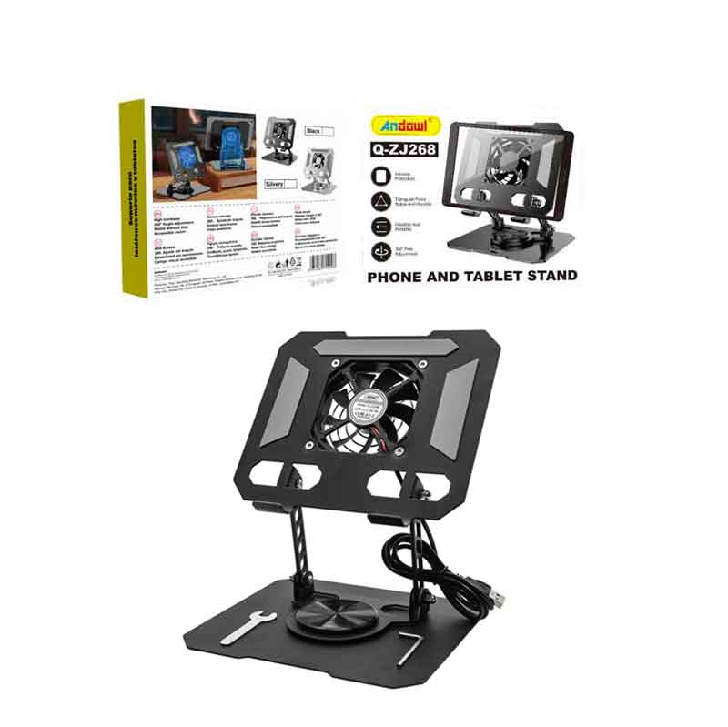 Andowl Βάση Στήριξης για Laptop με 1 Ανεμιστήρα Q-ZJ268 - Phone And Table Stand ANDOWL