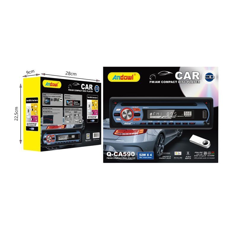 Andowl Ηχοσύστημα Αυτοκινήτου Q-CA590 - Car FM/AM Compact Disc Player ANDOWL
