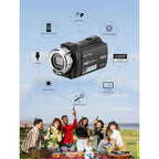 Andowl Ψηφιακή βιντεοκάμερα 1080P HD 20MP TFT LCD 16X 4KDV Q-DV16X - Μπλε - Ροζ ANDOWL