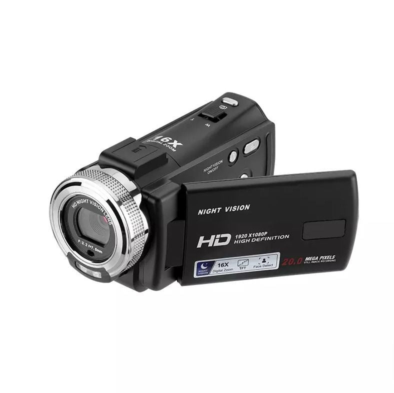Andowl Ψηφιακή βιντεοκάμερα 1080P HD 20MP TFT LCD 16X 4KDV Q-DV16X - Μπλε - Ροζ ANDOWL