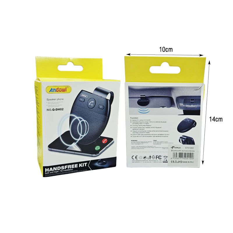 Andowl Σύστημα Ανοιχτής Ακρόασης Bluetooth Αυτοκινήτου Q-DH02 - Car Bluetooth Handsfree Kit ANDOWL