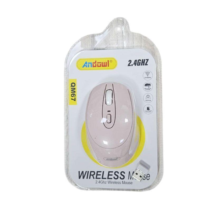 Andowl Ασύρματο Ποντίκι 2.4GHz QM67 - Wireless Mouse - Λευκό ANDOWL