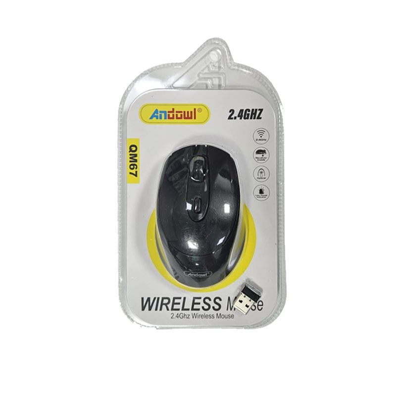 Andowl Ασύρματο Ποντίκι 2.4GHz QM67 - Wireless Mouse - Μαύρο ANDOWL