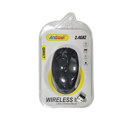 Andowl Ασύρματο Ποντίκι 2.4GHz QM67 - Wireless Mouse - Μαύρο ANDOWL