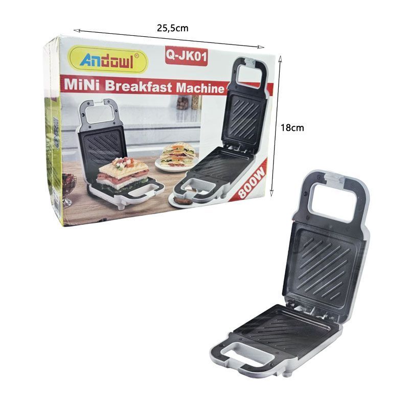 Andowl Μίνι Τοστιέρα 800 W Q‑JK01 - MiNi Breakfast Machine ANDOWL