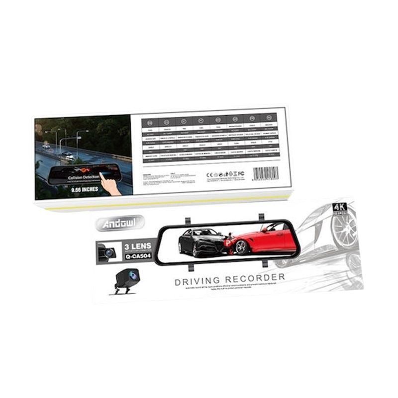 Andowl Κάμερα DVR αυτοκινήτου με οθόνη 9.66″ Q-CA504 - Driving Recorder ANDOWL