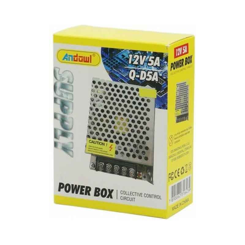 Andowl Τροφοδοτικό Ρεύματος 12V 5A 60W Q-D5A – Power Supply Box Andowl