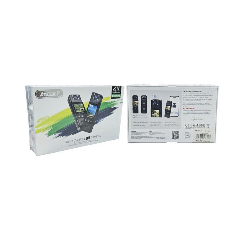 Andowl Φορητή Κάμερα Clip Full HD με Οθόνη Q-SA01- Pocket Clip Full HD Camera OEM