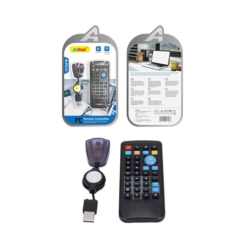 Andowl Τηλεχειριστήριο Υπολογιστή με USB Δέκτη Q-PC31 - PC Remote Controller with USB Receiver ANDOWL