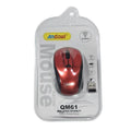 Andowl Ασύρματο Ποντίκι 2.4GHz QM61 - Wireless Mouse - Κόκκινο ANDOWL