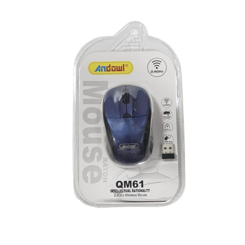 Andowl Ασύρματο Ποντίκι 2.4GHz QM61 - Wireless Mouse - Μπλε ANDOWL