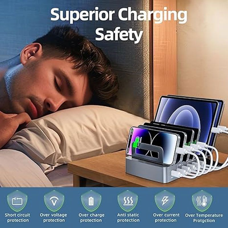 Andowl Σταθμός Γρήγορης Φόρτισης 6 Θέσεων Q-XW78 - Fast Charging Station ANDOWL