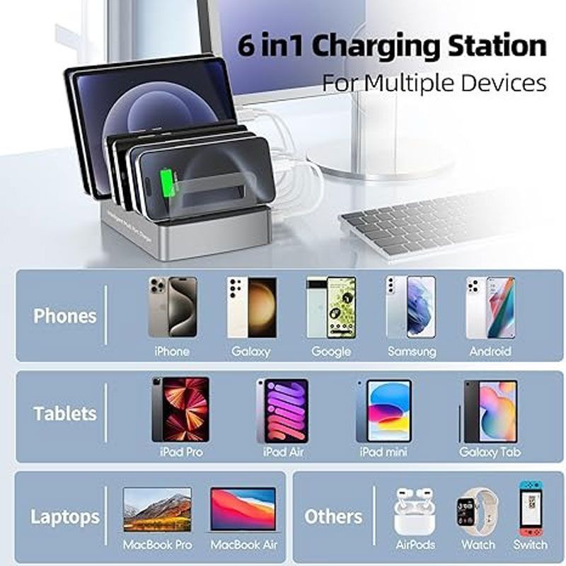 Andowl Σταθμός Γρήγορης Φόρτισης 6 Θέσεων Q-XW78 - Fast Charging Station ANDOWL