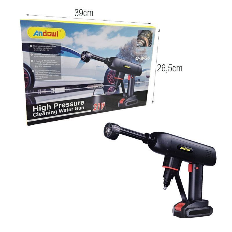 Andowl Πιστόλι Πλυσίματος Υψηλής Πίεσης 21V Q-WG6 - High Pressure Cleaning Water Gun ANDOWL