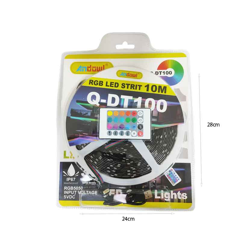 Andowl Λεντοταινία LED ταινία RGB 10m με τηλεχειριστήριο Q-DT100 - LED strip lights OEM