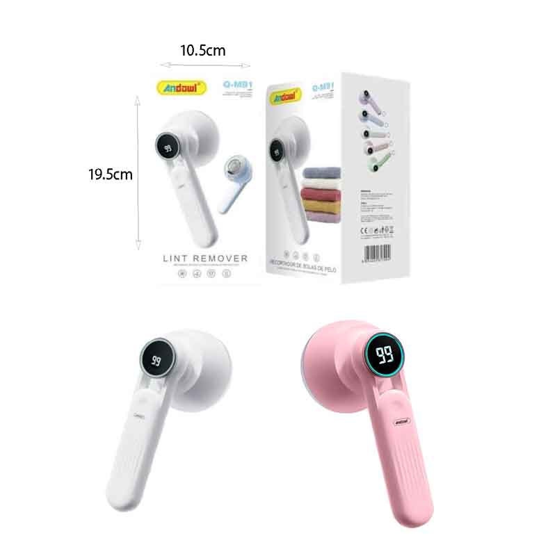 Andowl Επαναφορτιζόμενος Αποχνουδωτής Q-M91 - Lint Remover - Ροζ ANDOWL