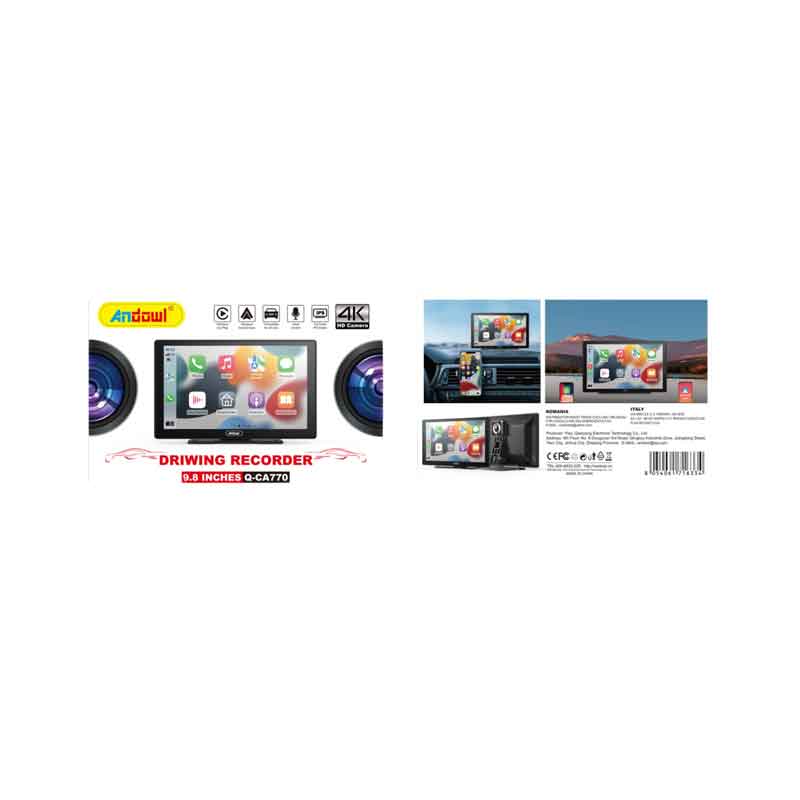Andowl Κάμερα Καταγραφικό 9.8’’ 4K με Οθόνη Αφής Q-CA770 - Driving Recorder ANDOWL