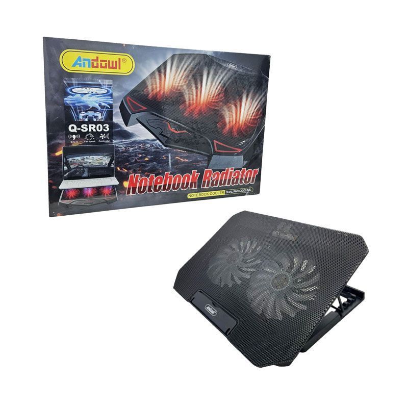 Andowl Βάση Ψύξης Laptop με Διπλούς Ανεμιστήρες LED Q-SR03 - Notebook Radiator ANDOWL
