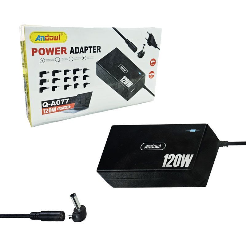 Andowl Φορτιστής Laptop Universal 120W με Αντάπτορες Q-A077 - Power Adapter ANDOWL