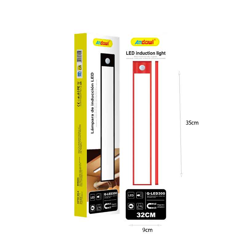 Andowl LED Φωτιστικό Ντουλαπιού με Αισθητήρα Κίνησης Q-LED300 - USB Rechargeable LED Induction Light OEM