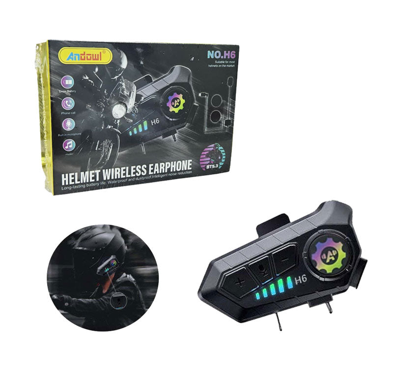 Andowl Ασύρματο Bluetooth Ακουστικό Κράνους Μοτοσικλέτας NO.H6 – Helmet Wireless Earphone ANDOWL