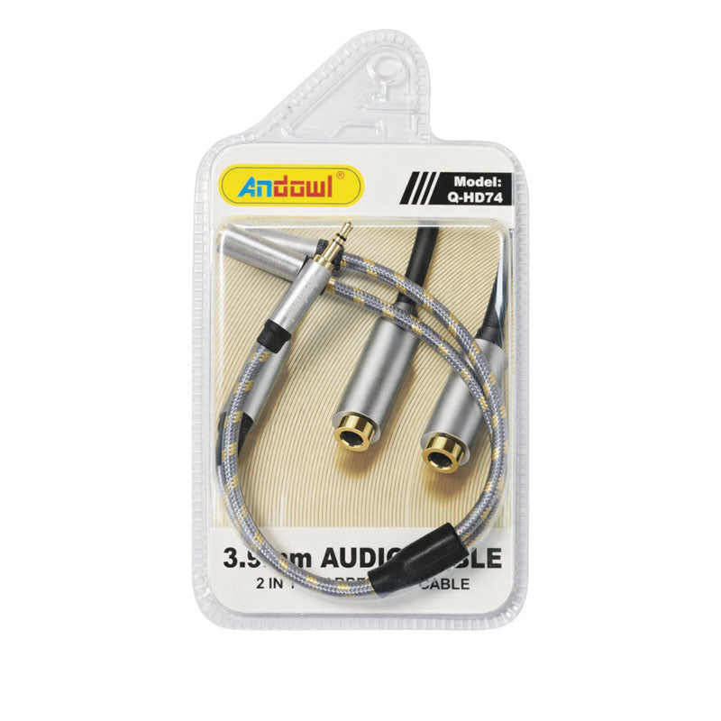 Andowl Καλώδιο Ήχου 3.5mm σε Διπλό 3.5mm Θηλυκό Q-HD74 - Audio Cable OEM
