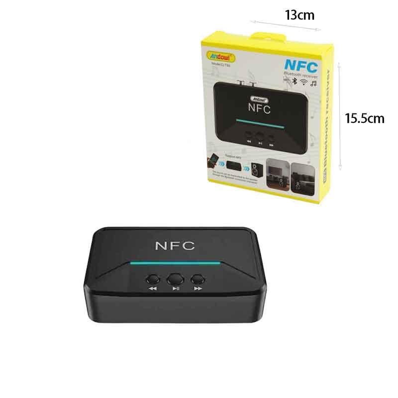 Ασύρματος Αναμεταδότης Ήχου Bluetooth/NFC Andowl (J) Q-T92 – Μαύρο - Wireless Receiver OEM