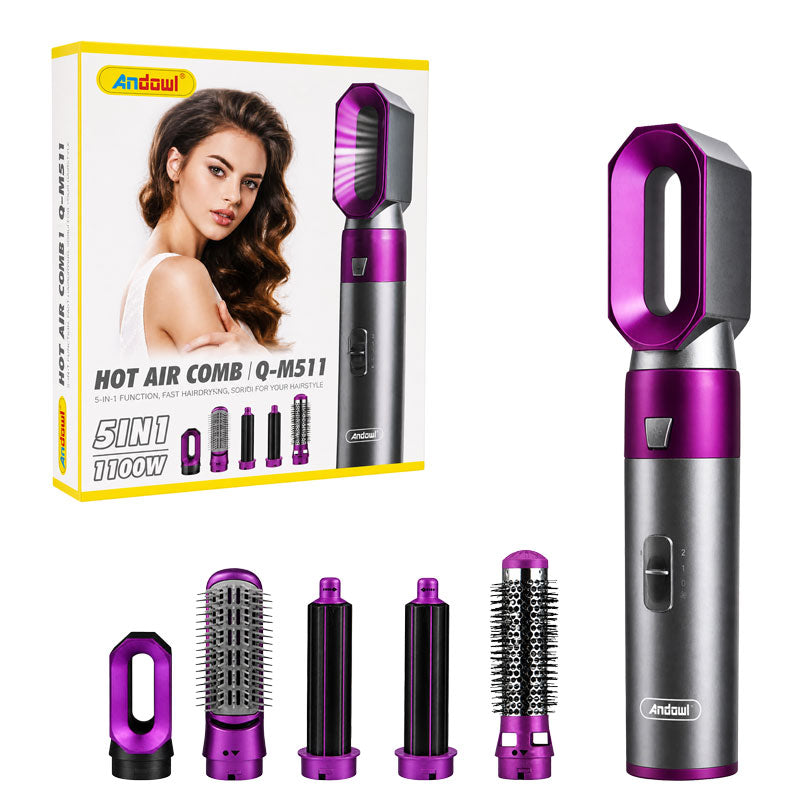 Andowl Πιστολάκι Μαλλιών 5 σε 1 με Αξεσουάρ Styling 1100W Q-M511 - Hot Air Hair Styler with Attachments OEM