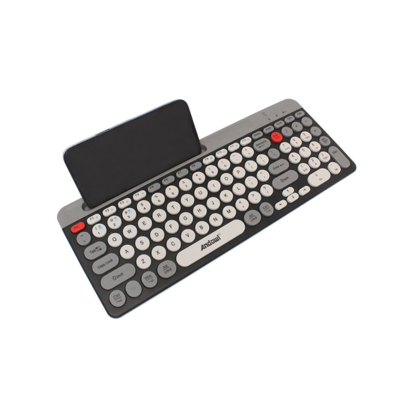 Andowl Ασύρματο Mini Πληκτρολόγιο με Βάση για Tablet και Smartphone QK8066 - Wireless Mini Keyboard with Stand for Tablet and Smartphone OEM