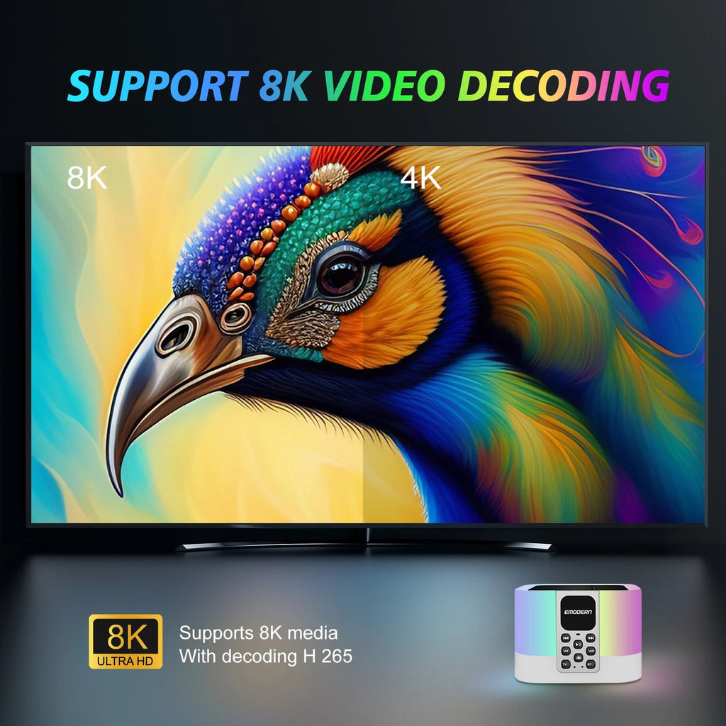 TV Box Και Bluetooth Ηχείο Με Φωτισμό RGB Andowl TV6 Mate OEM