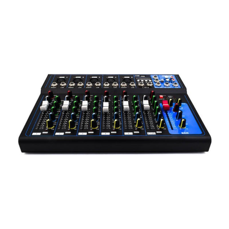 Andowl Επαγγελματική Κονσόλα Ήχου 7 Καναλιών Bluetooth USB Q-7L- Μίκτης Ήχου - Andowl Q-7L Professional 7-Channel Audio Mixer Console OEM