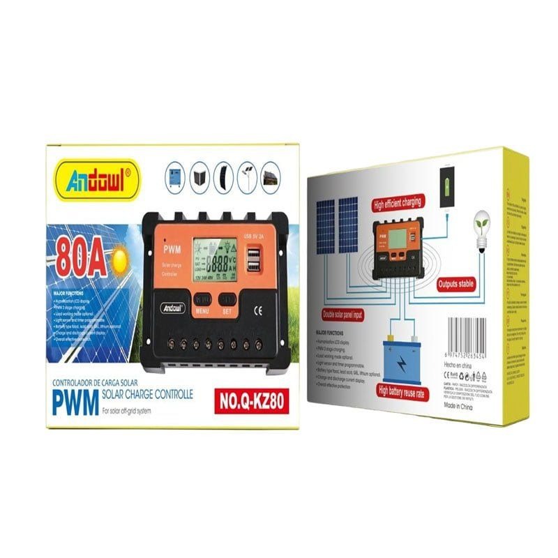 Andowl Q-KZ80 Ρυθμιστής Φόρτισης 80Α - Solar charge control OEM
