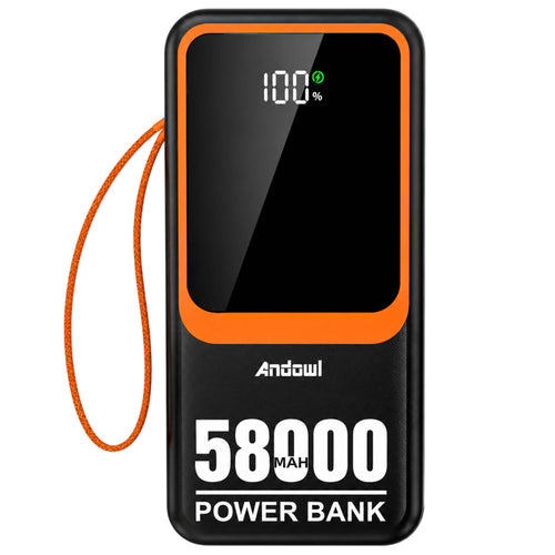 Andowl Power Bank με Ψηφιακή Οθόνη LED 58000mAh Q-TD88 - LED Display Power Bank ANDOWL