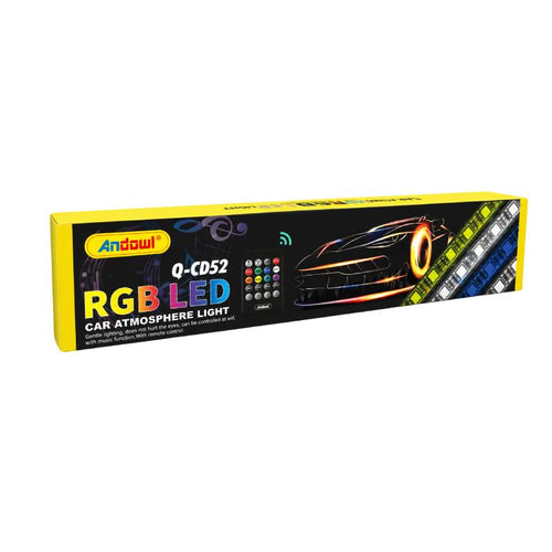 Andowl RGB LED Ατμοσφαιρικός Φωτισμός Αυτοκινήτου Q-CD52 - RGB LED Car Atmosphere Light Andowl