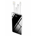 Andowl Power Bank 12000mAh με Ενσωματωμένα Καλώδια Φόρτισης Q-DC110 - Power Bank - Λευκό Andowl
