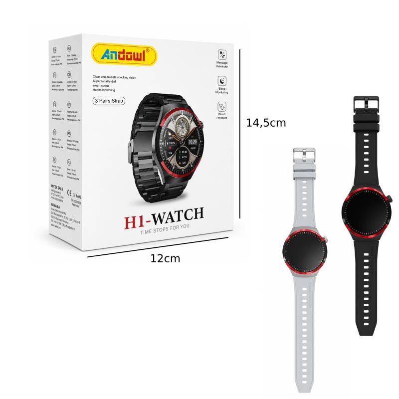 Andowl Έξυπνο Ρολόι H1 Smart Watch - H1 Smart Watch - Ασημί Andowl