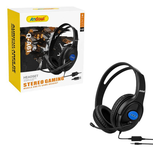 Andowl Ακουστικά Gaming Stereo με Μικρόφωνο για PC & Κινητό Q-A61 - Stereo Gaming Headset ANDOWL