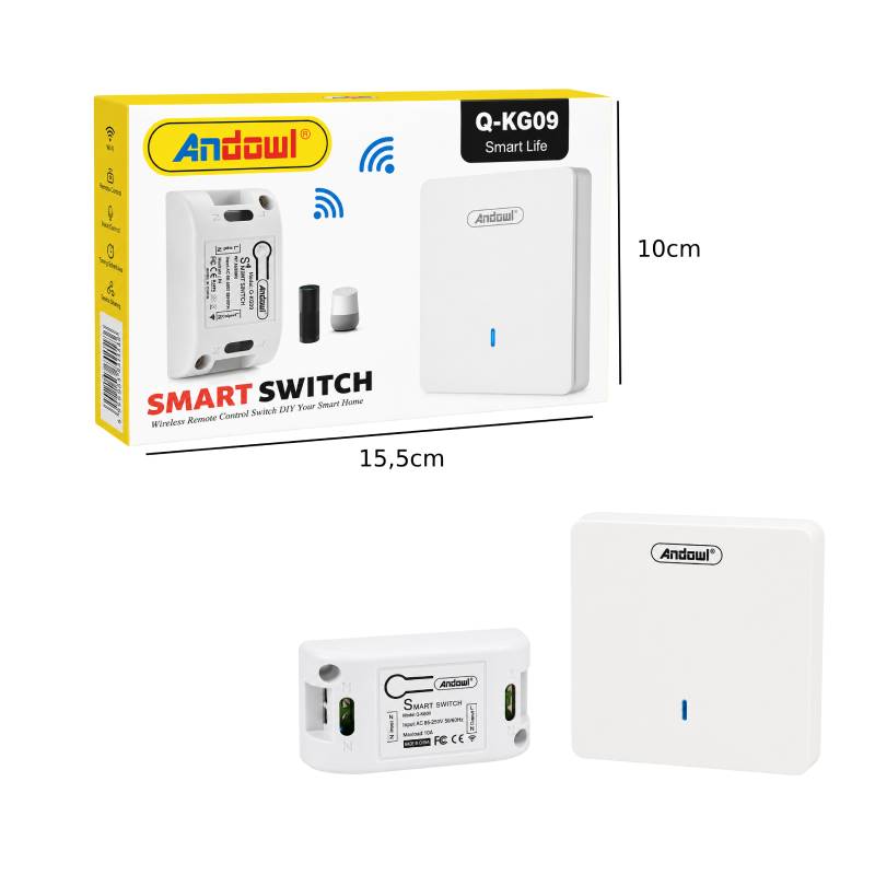 Andowl Έξυπνος Διακόπτης WiFi Smart Switch Q-KG09 - WiFi Smart Switch ANDOWL