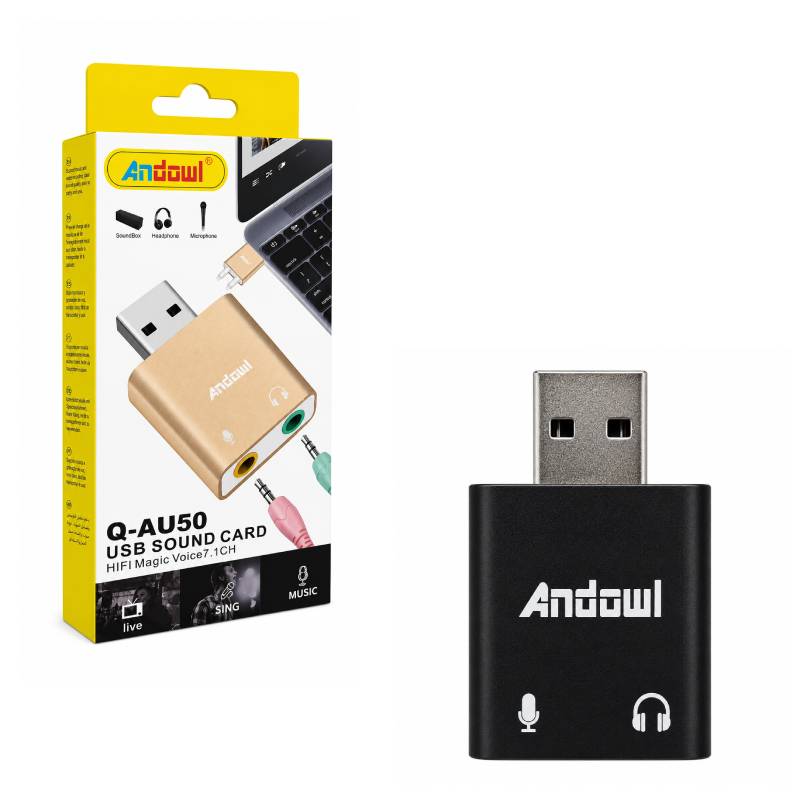 Andowl Εξωτερική Κάρτα Ήχου USB 7.1 Q-AU50 -External USB Sound Card OEM