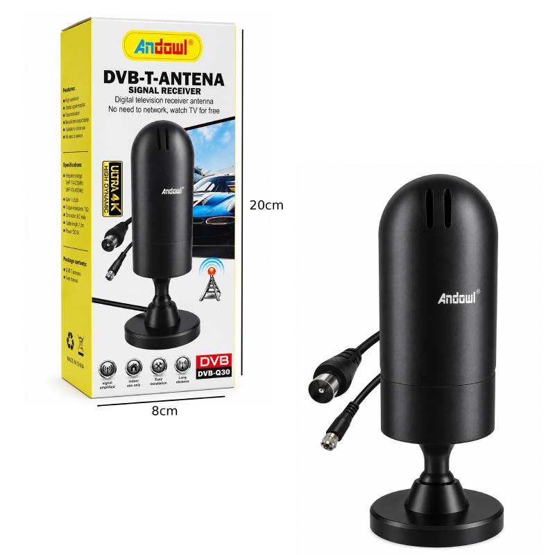 Andowl Εσωτερική Ψηφιακή Κεραία Τηλεόρασης DVB-Q30 – Indoor Digital TV Antenna