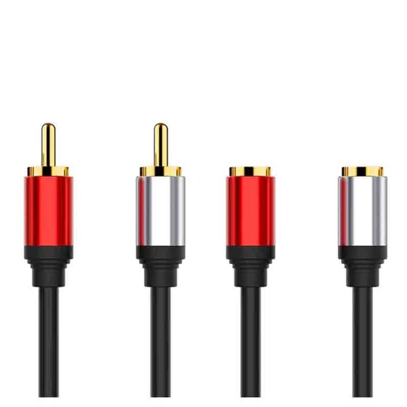 Καλώδιο Ήχου Andowl Q-HD621 2 RCA Αρσενικό σε 2 RCA Θηλυκό 1,8m - Andowl Q-HD621 2 RCA Male to 2 RCA Female Audio Cable 1.8m