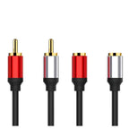 Καλώδιο Ήχου Andowl Q-HD621 2 RCA Αρσενικό σε 2 RCA Θηλυκό 1,8m - Andowl Q-HD621 2 RCA Male to 2 RCA Female Audio Cable 1.8m