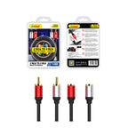 Καλώδιο Ήχου Andowl Q-HD621 2 RCA Αρσενικό σε 2 RCA Θηλυκό 1,8m - Andowl Q-HD621 2 RCA Male to 2 RCA Female Audio Cable 1.8m