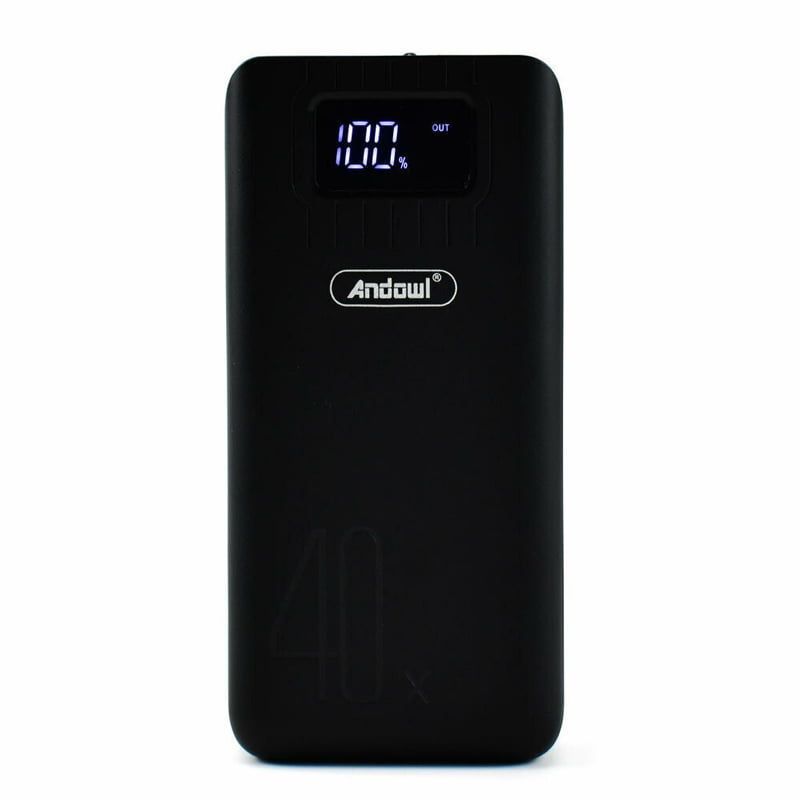 Andowl Q-CD701 Power Bank 40000mAh με 2 Θύρες USB - LED Screen Display Power Bank - Γκρι/Λευκό - Μαύρο/Κόκκινο OEM