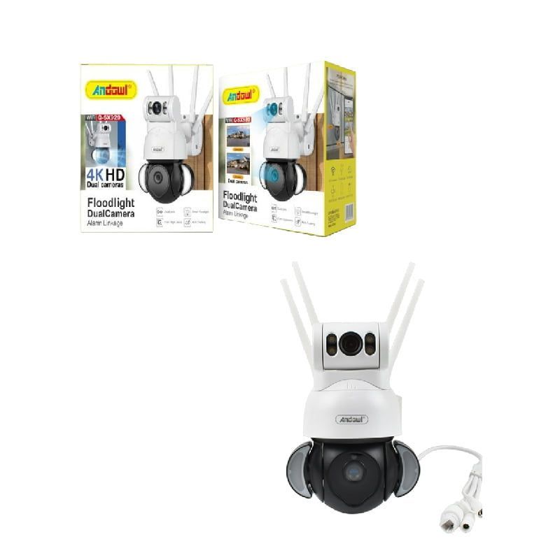 Andowl IP Κάμερα Παρακολούθησης Wi-Fi 4K Αδιάβροχη με Αμφίδρομη Επικοινωνία Q-SX920 - Foodlight Dual Camera ANDOWL