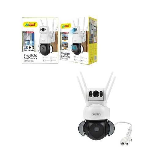 Andowl IP Κάμερα Παρακολούθησης Wi-Fi 4K Αδιάβροχη με Αμφίδρομη Επικοινωνία Q-SX920 - Foodlight Dual Camera ANDOWL