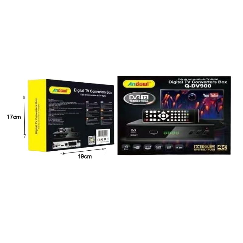 Andowl Q-DV900 Ψηφιακός Δέκτης Αποκωδικοποιητής Mpeg-4 4K UHD Σύνδεσεις SCART / HDMI - Digital TV Converters Box ANDOWL