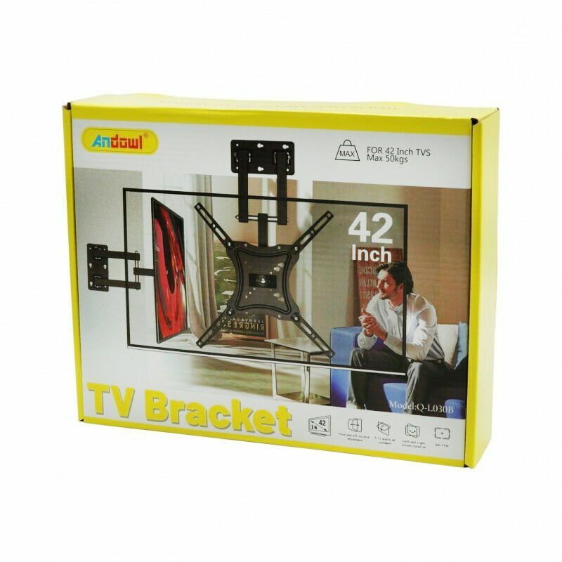 Andowl Q-L030B Βάση Τηλεόρασης Τοίχου με Βραχίονα έως 42" και 50kg 14-42Inch - TV Stand Wall Mount Bracket ANDOWL