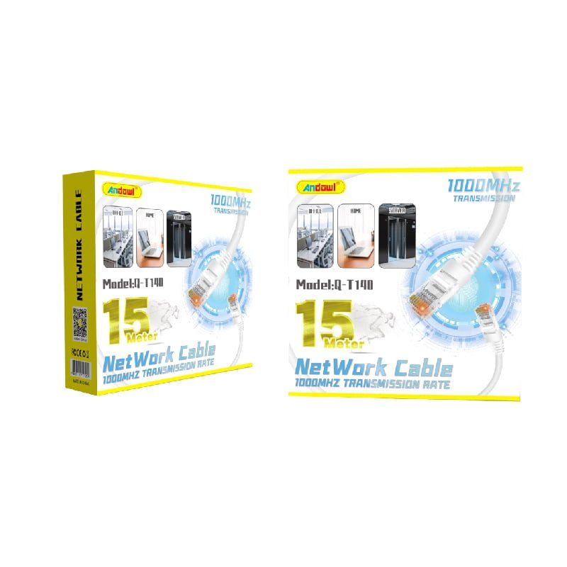 Andowl Καλώδιο δικτύου ethernet 15m 1000MHz U/UTP Cat.5e Q-T140 - Net Work Cable ANDOWL