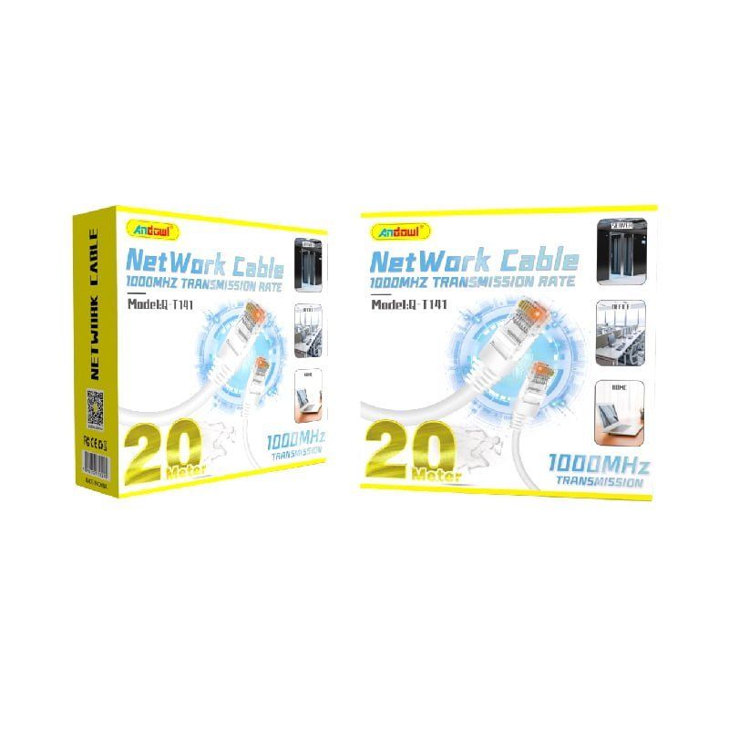 Andowl Καλώδιο δικτύου ethernet 20m 1000MHz U/UTP Cat.5e Q-T141 - Net Work Cable OEM
